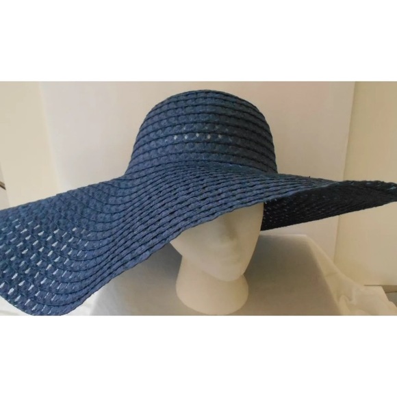 navy blue floppy sun hat